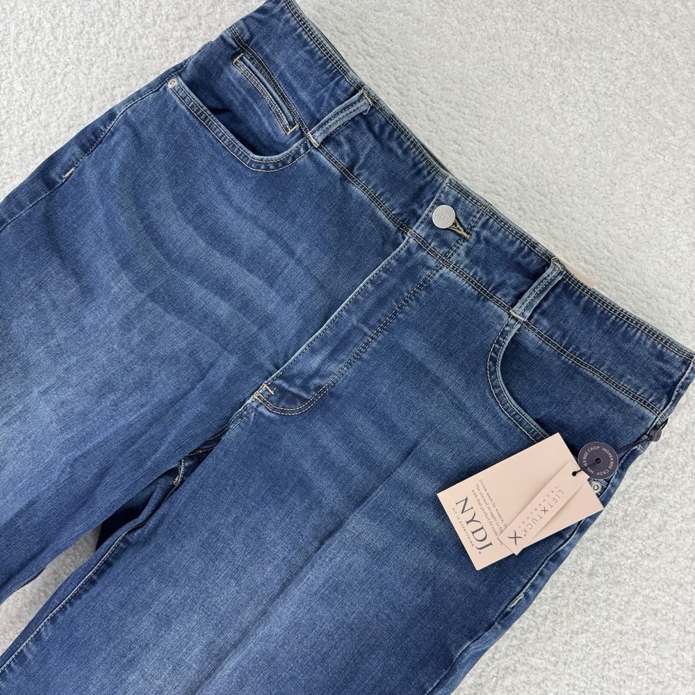NYDJ Cool Embrace Wide Leg Denim Crop Jeans 14P Seredipity Blue - Picture 2 of 11